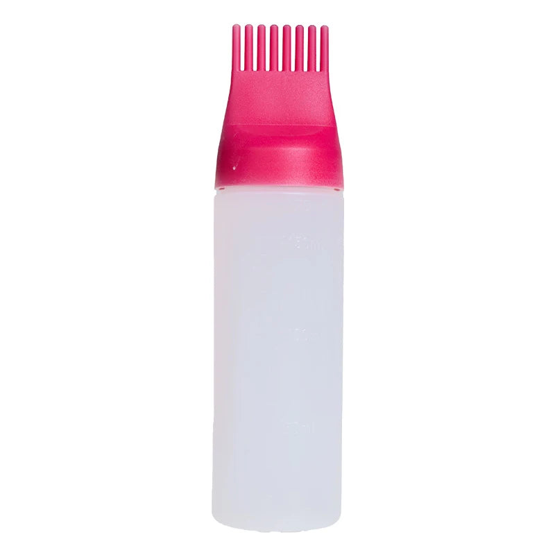 Squeeze Applicator Bottle Oil Plastic Hair Dye Coloring Dyeing Dry Qme Rose red