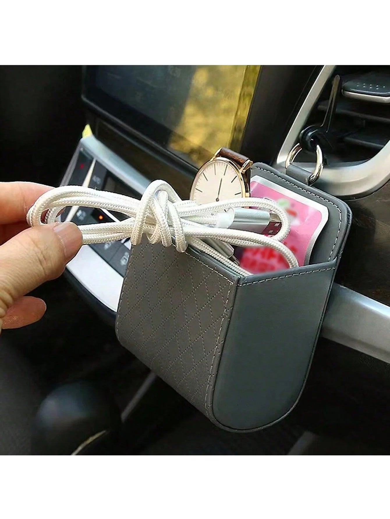 Car Air Vent Storage Bag Box Qme