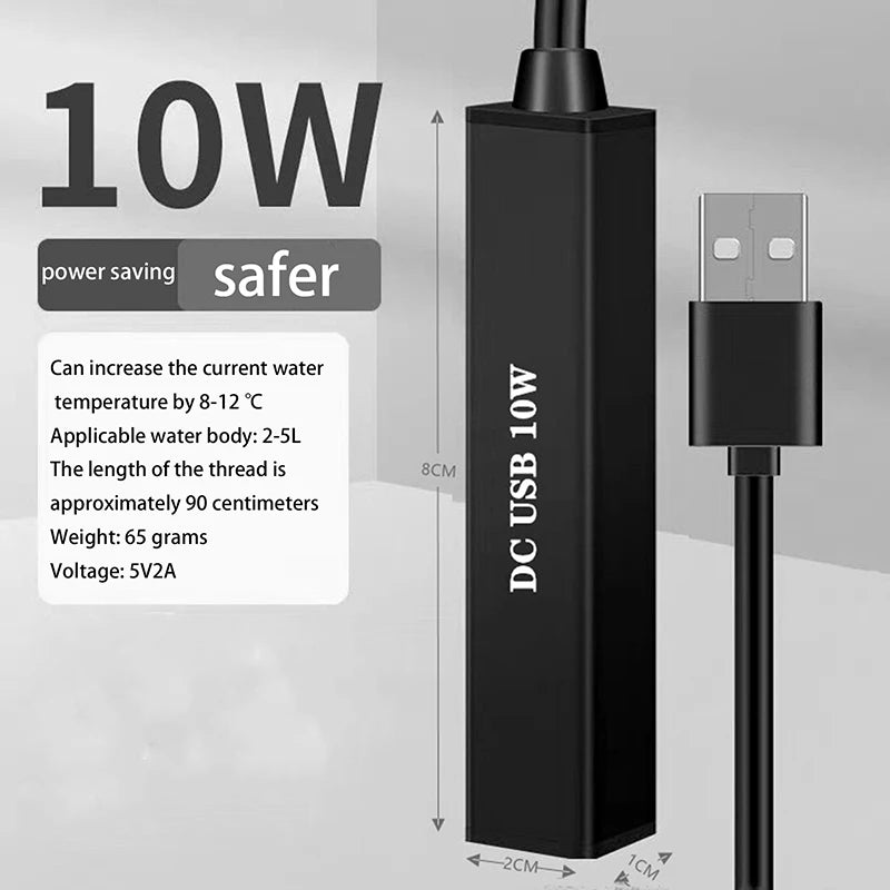 Fish Tank Heater Energy Saving Over Temperature Protection Qme 10W