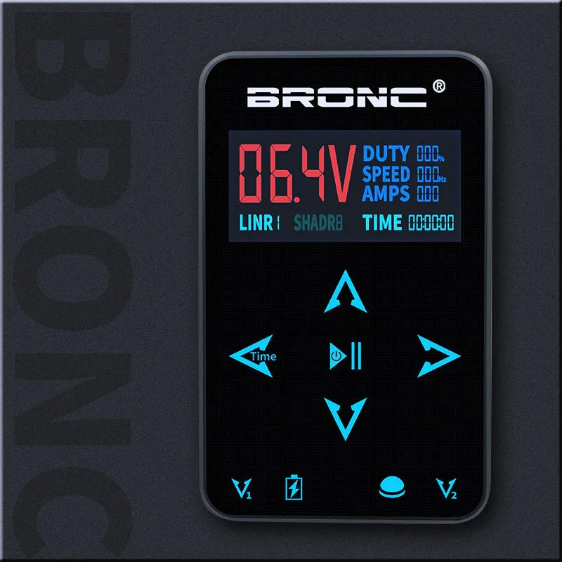 BRONC Power Supply For Two Tattoo Machine Gun UPGRADE Touch Screen Intelligent Digital LED Display Supply Qme US Plug
