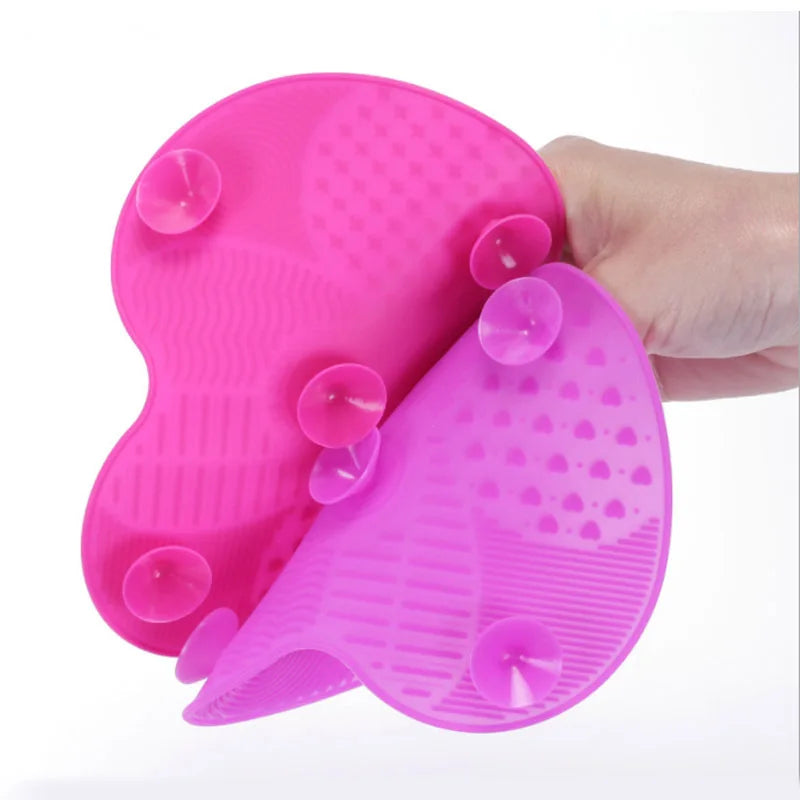 Scrubbing Pad Cosmetic Brush Cleaning Silicone Suction Cup Apple Qme