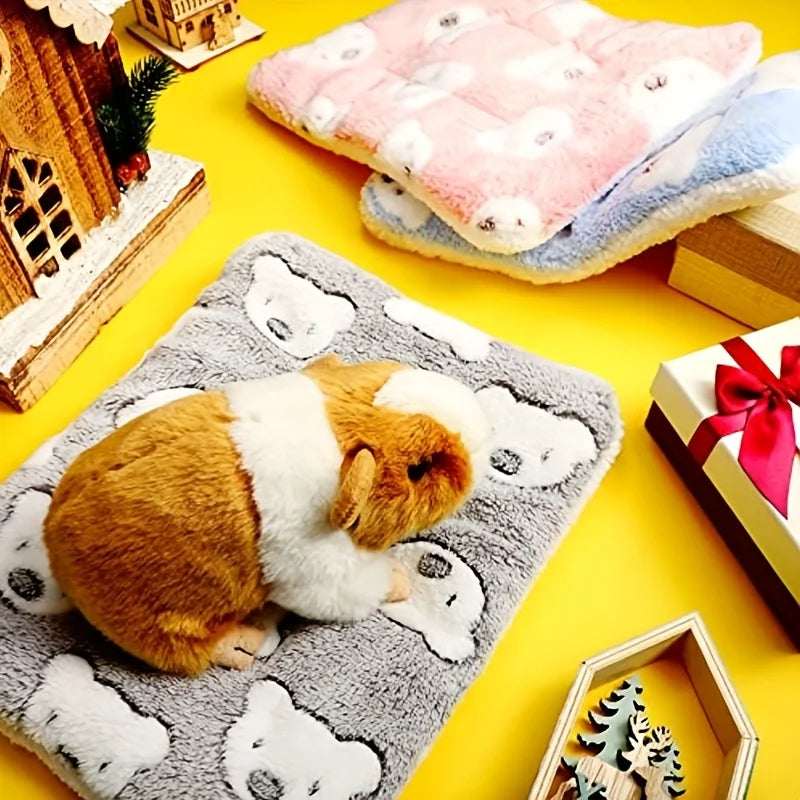 Rabbit guinea pig bed soft rabbit pad warm pad, small animal winter bed sleeping pad, suitable for indoor pet pads Qme
