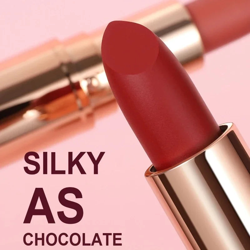 Long Lasting Hydrating Lipstick - All Day Moisturizing Waterproof Lip Color, Rich Pigment for Daily Natural Makeup Cosmetics Qme