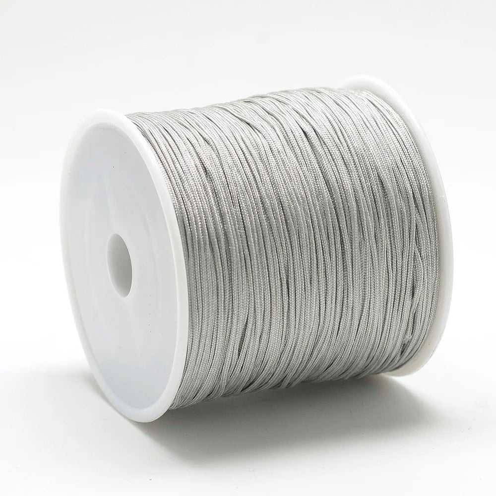 Pandahall 100m Roll Nylon Thread Braided Chinese Knotting Cord
