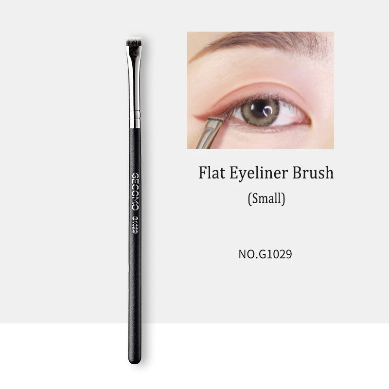 Flat Eyeliner Brush Nylon Hair Blade Fine Eyeliner Eyebrow Line Brush Black Thin Eye Liner Brow Contour Cosmetic Makeup Tools Qme G1029 Flat Small