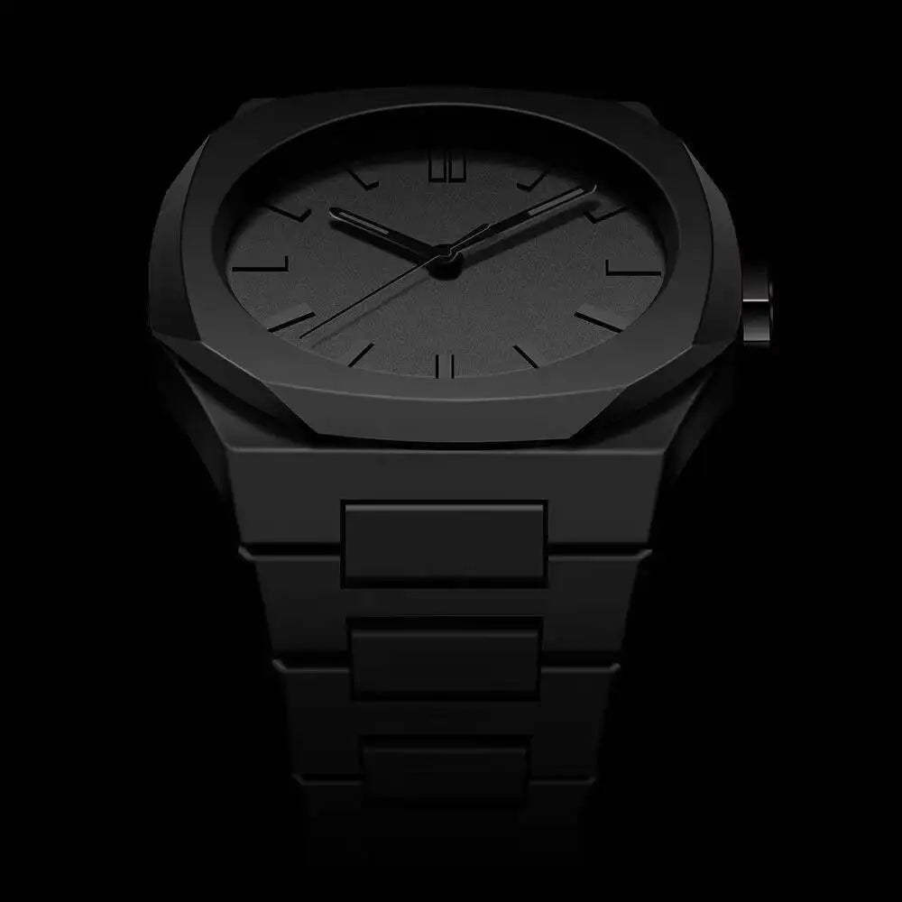 Business Men's Watch: High-End Dopamine-Inspired Glass Quartz Watch for Men Qme