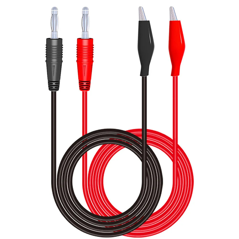 4mm Alligator Cilp To Banana Plug Test Cable Lead Connector Dual Tester Probe Crocodile Clip For Multimeter Measure Tool Qme