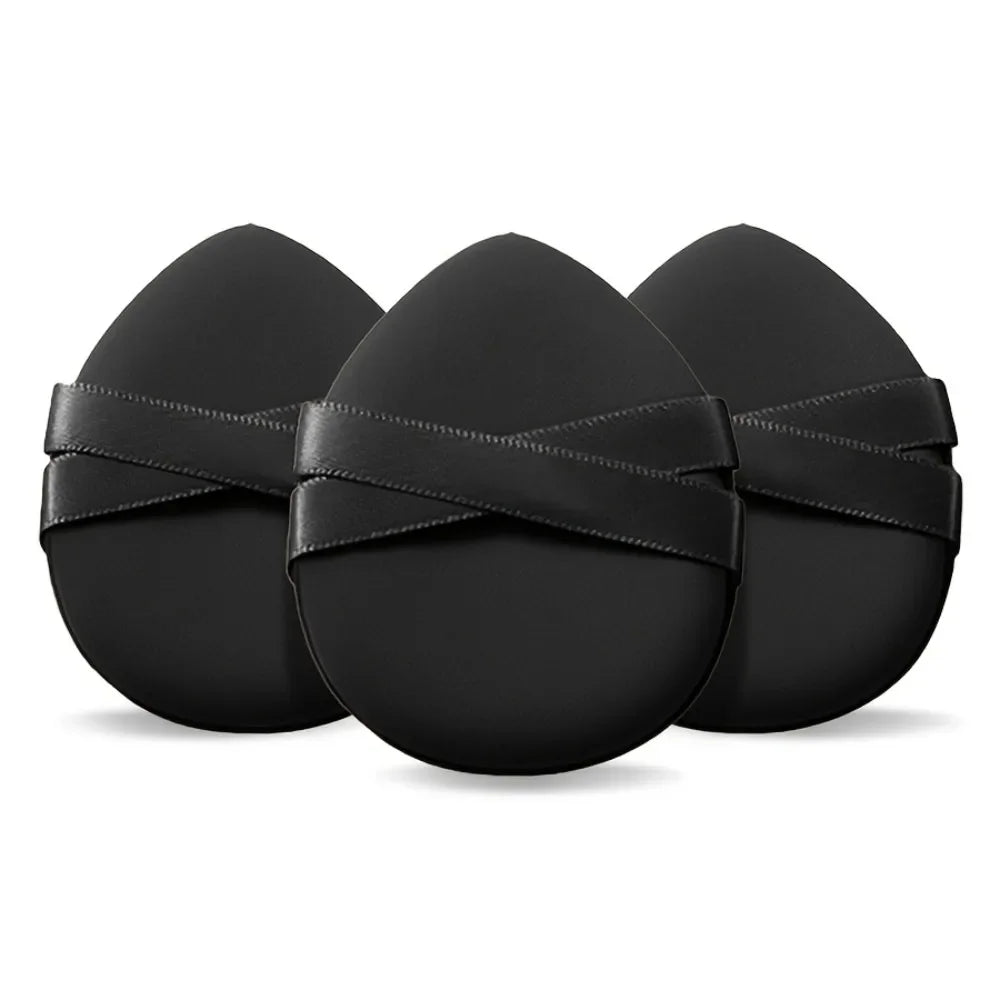 Makeup Sponge Puff Multifunctional Foundation Concealer Powder Qme Black 3Pcs