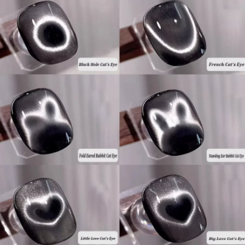Olive shaped Guide Cat Eye Nail Art Tool DIY Manicure Kit Iron Hollow Cat Eye Magnet Tool Cat Eye Magnet for Nails Qme