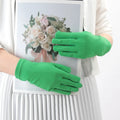 Solid Fashion Women's Gloves Manner Ceremonial White Elastic Qme green