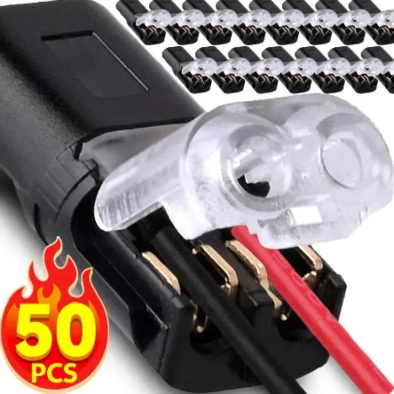 Waterproof Plug Wire Connector 2 Pin Way Cable Plug Car Electric Wire Snap Connectors Strip Terminal Connection Wholesale Qme
