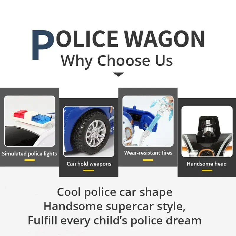 2 in 1 One-key Collision Deformation Car Toys Automatic Transformation Robot Plastic Vehicles Boys Toy Model Car Kids Baby Gift Qme