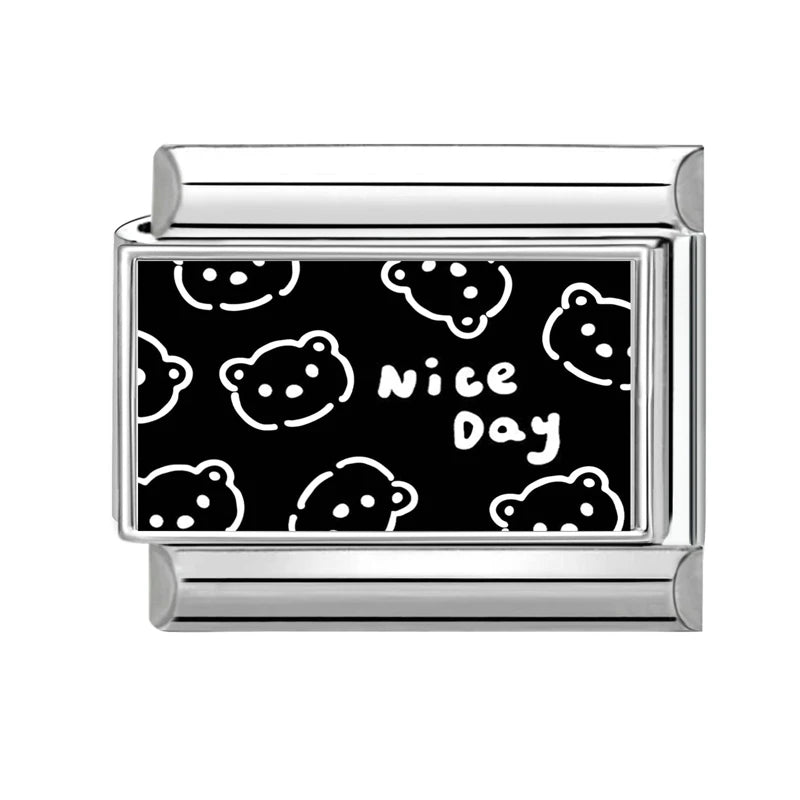 2026 Wholesale Cute LOVE Black Series Charm Bracelet Fit Stainless