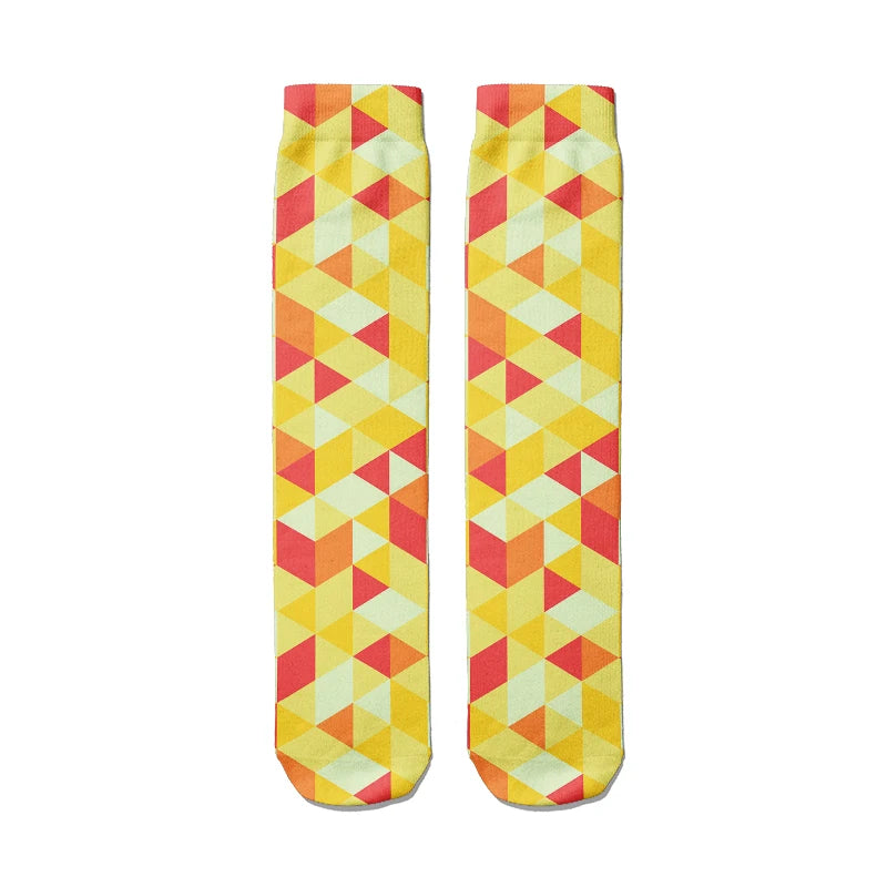 Classic Women Socks Casual Comfortable Puzzle Happy Business Party Qme style16 One Size