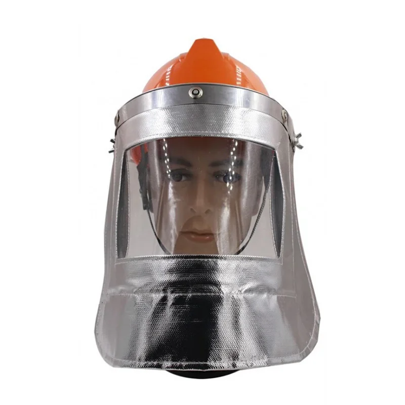 Aluminum foil Proximity Helmet for Firemen and High-Temperature Worker Radiation Protection High Temperature Helmet Use Qme