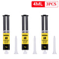 4/25ml Epoxy Resin AB Glue Waterproof Instant Fast Adhesive Repair Strong Super Liquid Glue for Wood Plastic Metal Glue Welding Qme 4ml 3PCS