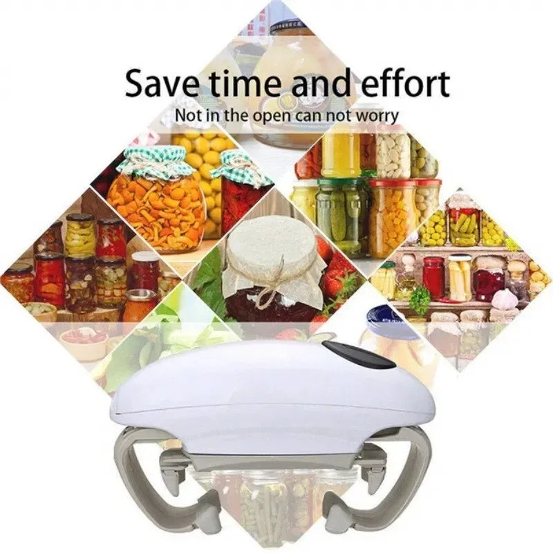 Electric Can Opener Smooth Edge Practical Automatic Jar Bottle Qme