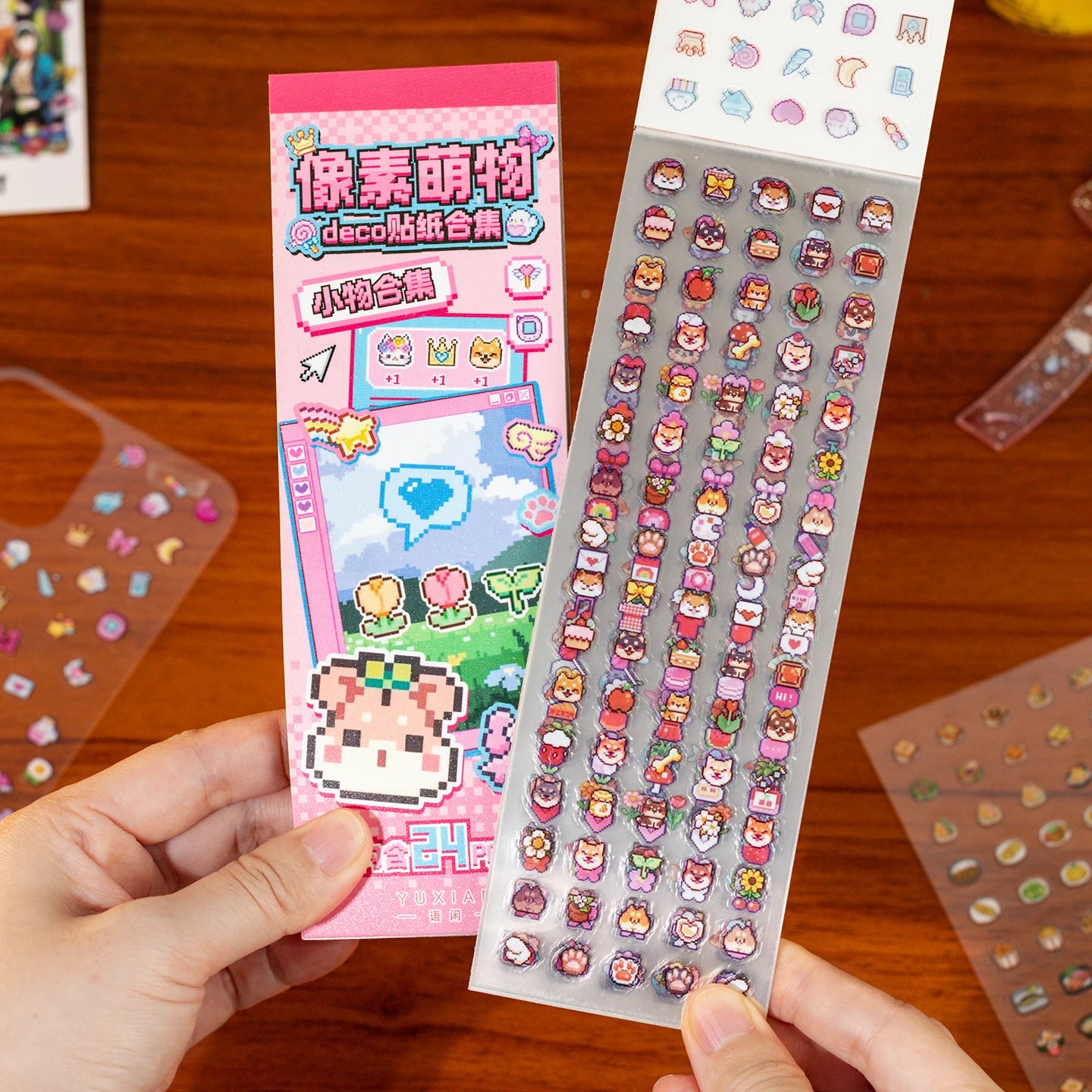 24/50 Pcs Whisper Series English Film Cutting Sticker Book Colorful Basic Handbook DIY Decorative Aesthetic Stationery Stickers Qme G-48 Pcs