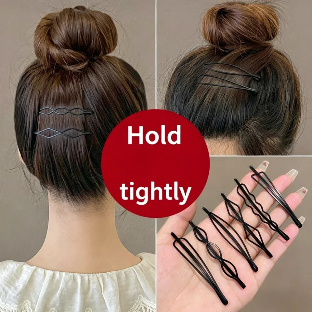 30Pcs Black Hollow Hair Clips, Strong Hold Bobby Pins For Women, Daily Styling Accessories Qme