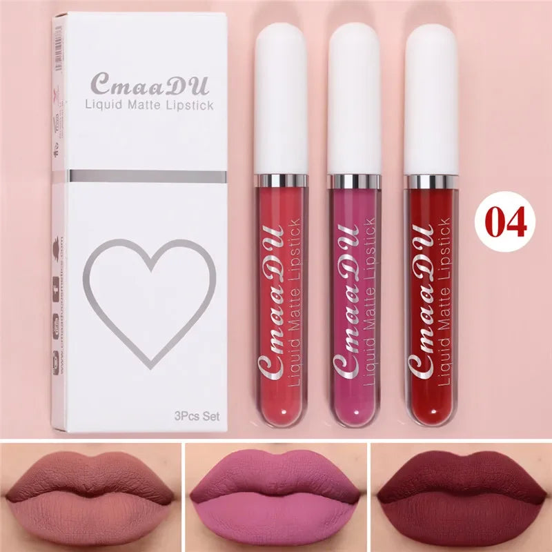 6 Colors Fashion Matte Lip Gloss Sets Natural Moisturize Waterproof