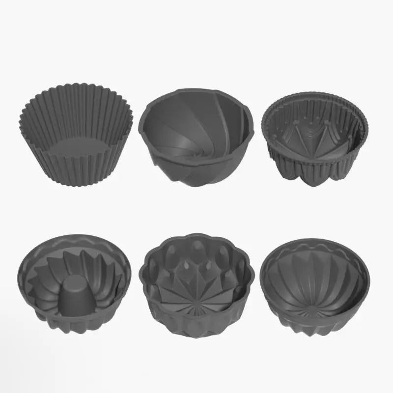 Charlotte Cake Pan Silicone Cheesecake Nonstick Round Baking Mold Qme one size Gray