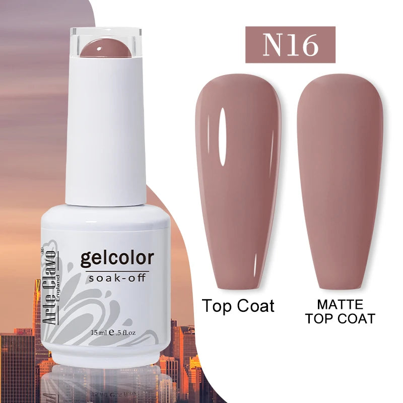 Arte Clavo Gel Nail Polishes Pink Nude Hybrid Lak Manicure