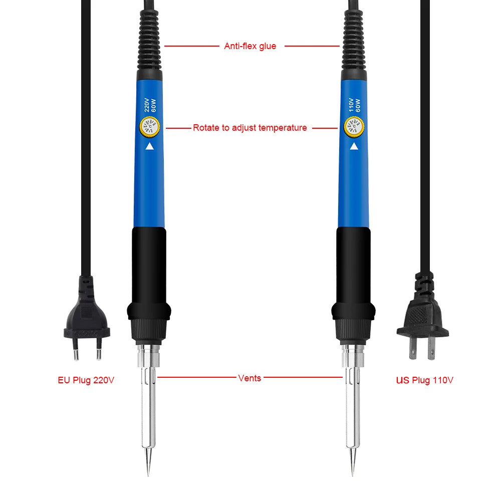 Soldering Iron Adjustable Temperature Electric Solder Rework Station Qme