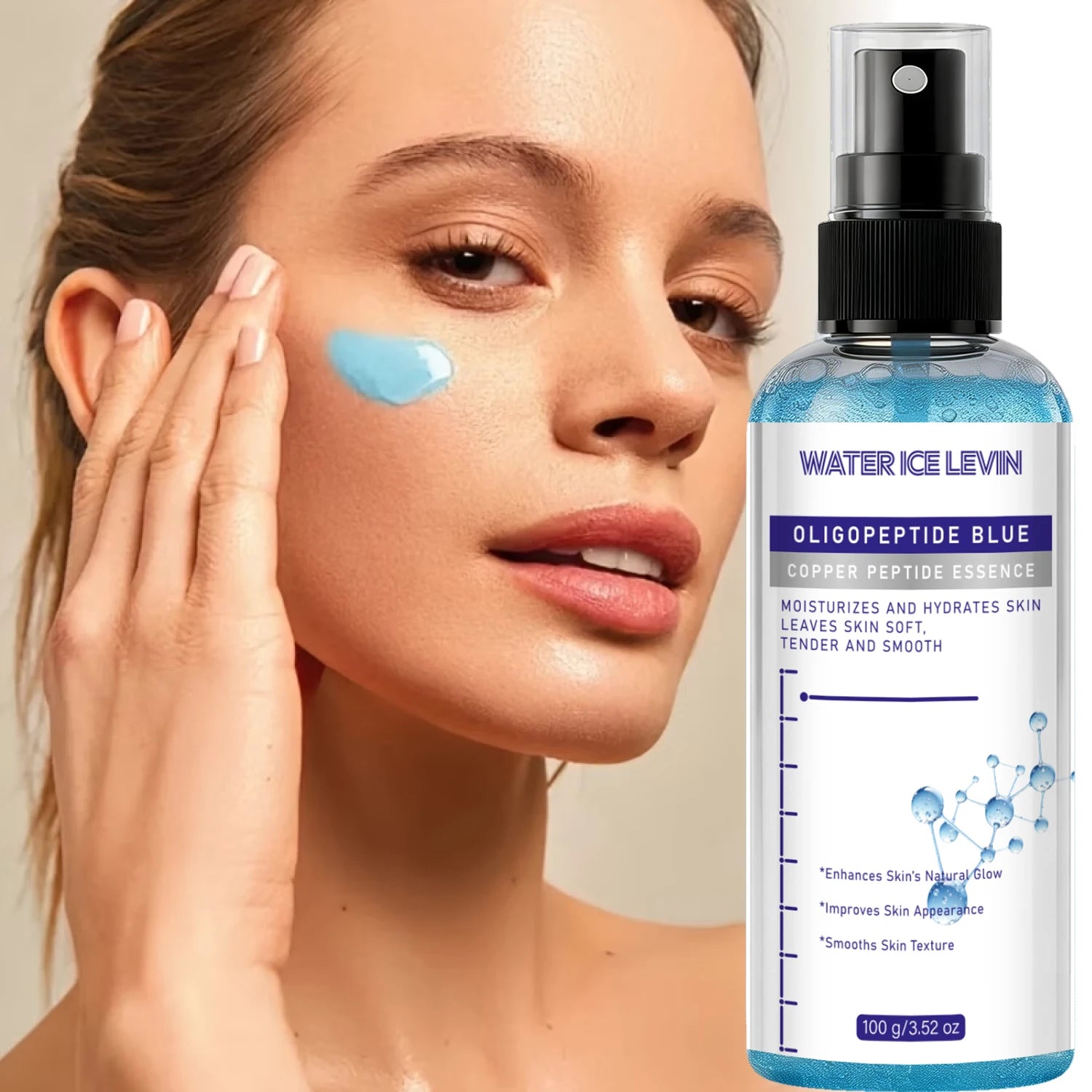Copper Peptide Body Oil with Collagen, Moisturizing & Smoothing Skin Care Qme