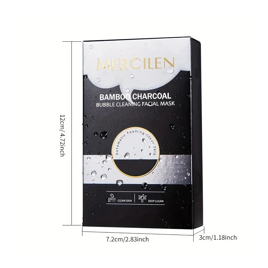 Bamboo Charcoal Bubble Cleaning Facial Mask Moist Delicate Deep Clean Qme