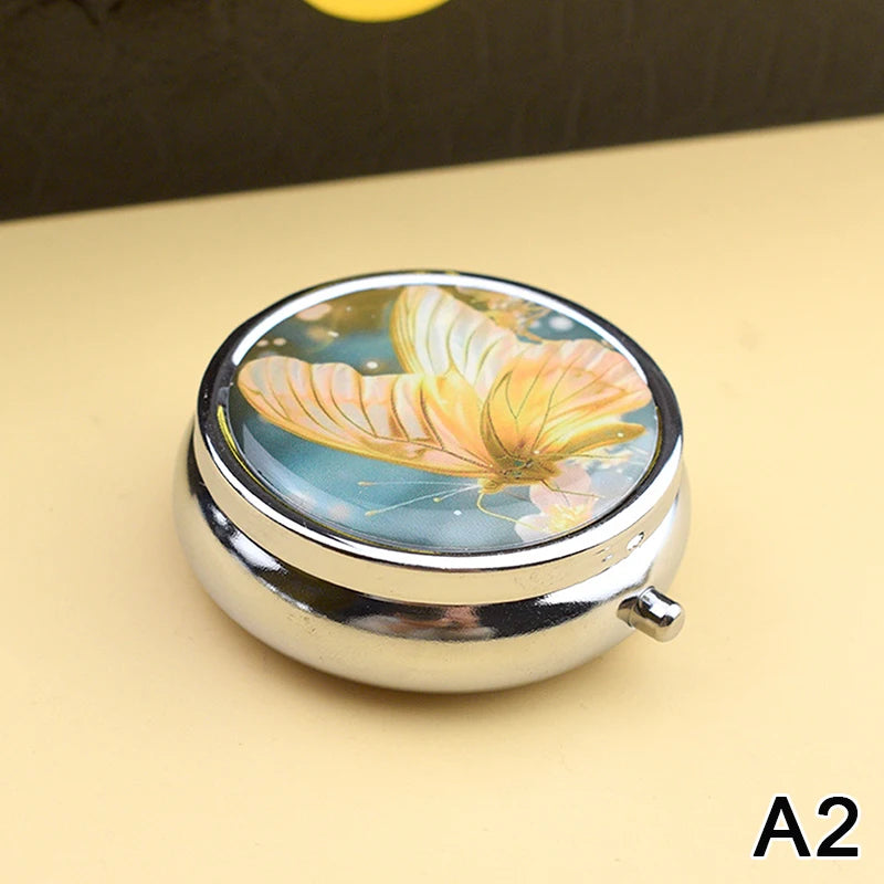 Metal Medicine Box Iris Pill Packaging Health Products Moisture Qme A2