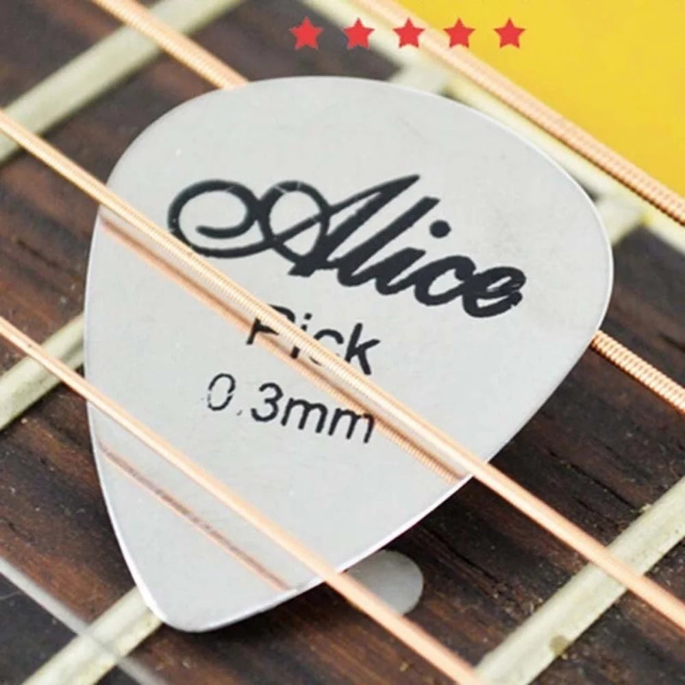 Metal Guitar Picks Durable Professional Bass Ukelele Electric Qme