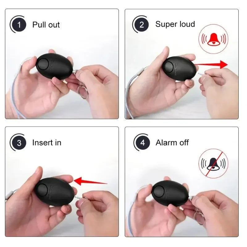 Personal Self Defense Alarm 130db Self Defense Siren Safety Alarm For Women Girl Personal Keychain Alarm Qme