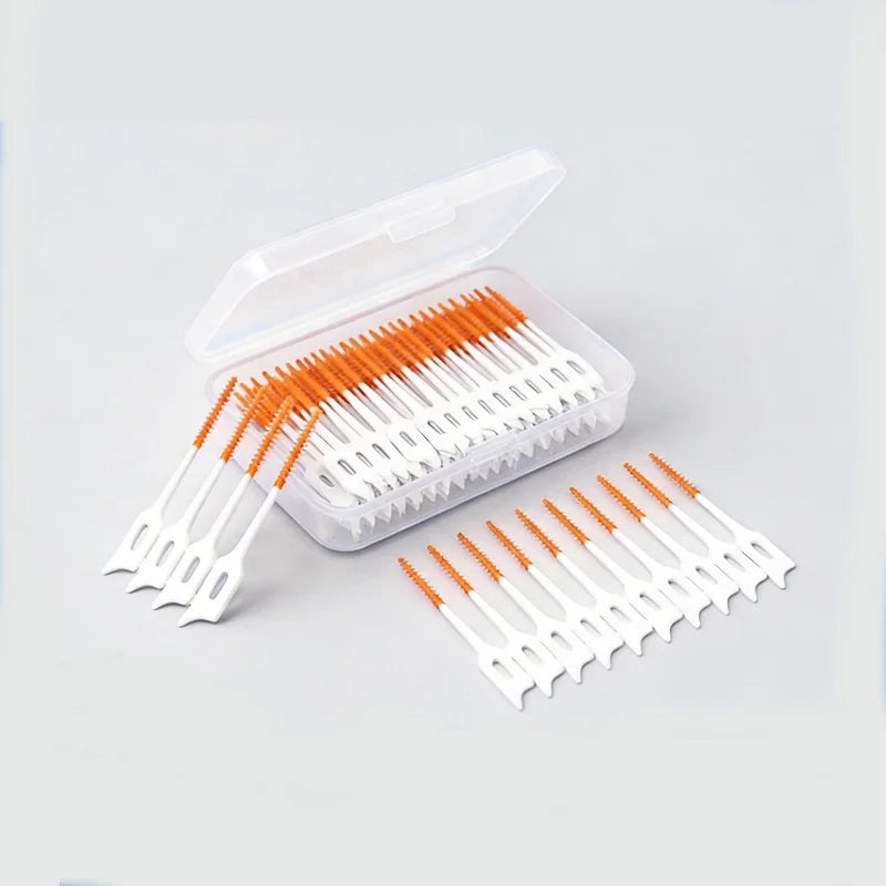 150 Interdental Silicone Brushes Dental Toothpicks Brush Between Qme