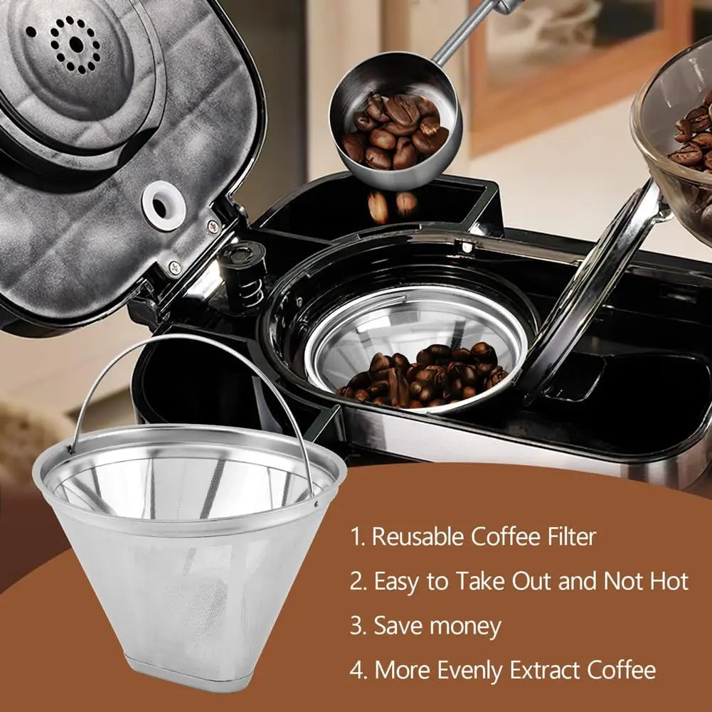 Reusable Coffee Filter Cuisinart Maker 304 Stainless Steel Replaceme Qme