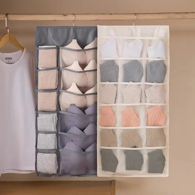 Space Saver Bag Bra Underwear Underpants Socks Wall Shelf Wardrobe Qme