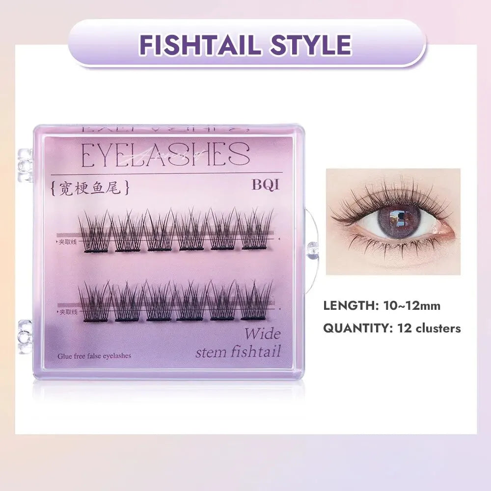 EYELASH No Glue Needed Self Adhesive Cluster Lash Diy Lashes Qme Trail Pack-B7642A