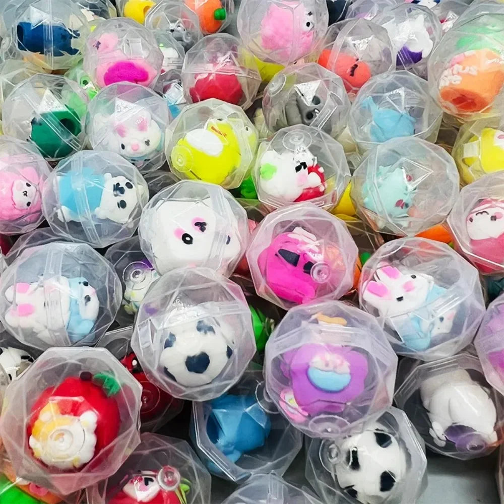 30/50 Pcs 32mm Transparent Eggshell Mixed Toy Kids Birthday Party Favor Pinata Gift Bag Filler Carnival Christmas Gift Reward Qme 50PCS