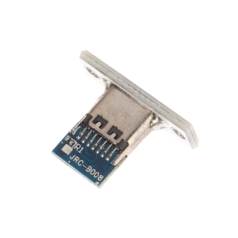 USB 3 1 C Socket Fixing Plate Type-c Jack 2Pin 4Pin Female Connector Qme