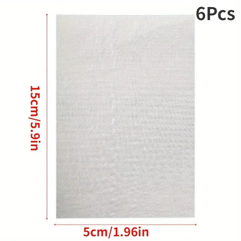 6pcs Pack Heavy-Duty Stainless Steel Repair Mesh - High-Temp Resistant Plastic Crack Fixing Metal Grid Suitable for Bumpers, Qme 1.97 5.91inch