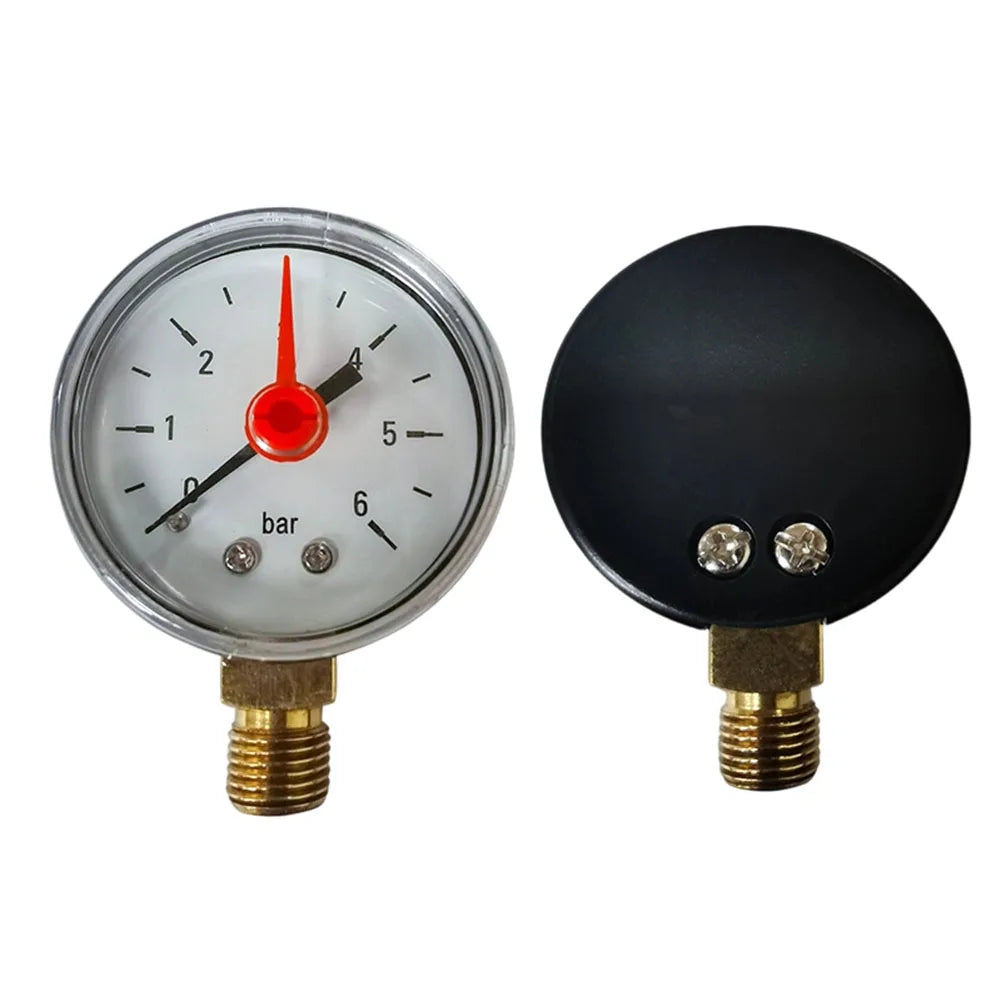Y50 Radial Connection Pressure Gauge G1/4 Measuring Range 6Bar For Water Oil And Air For Domestic Heating Water Supply Systems Qme