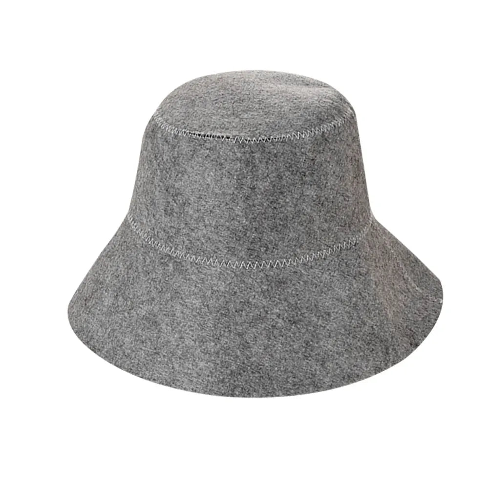 1pc Felt Sauna Hat Anti Heat Thicken Wool Felt Shower Cap Hair Turban For Bath House Head Protection Bathroom Accessories Gray Qme gray