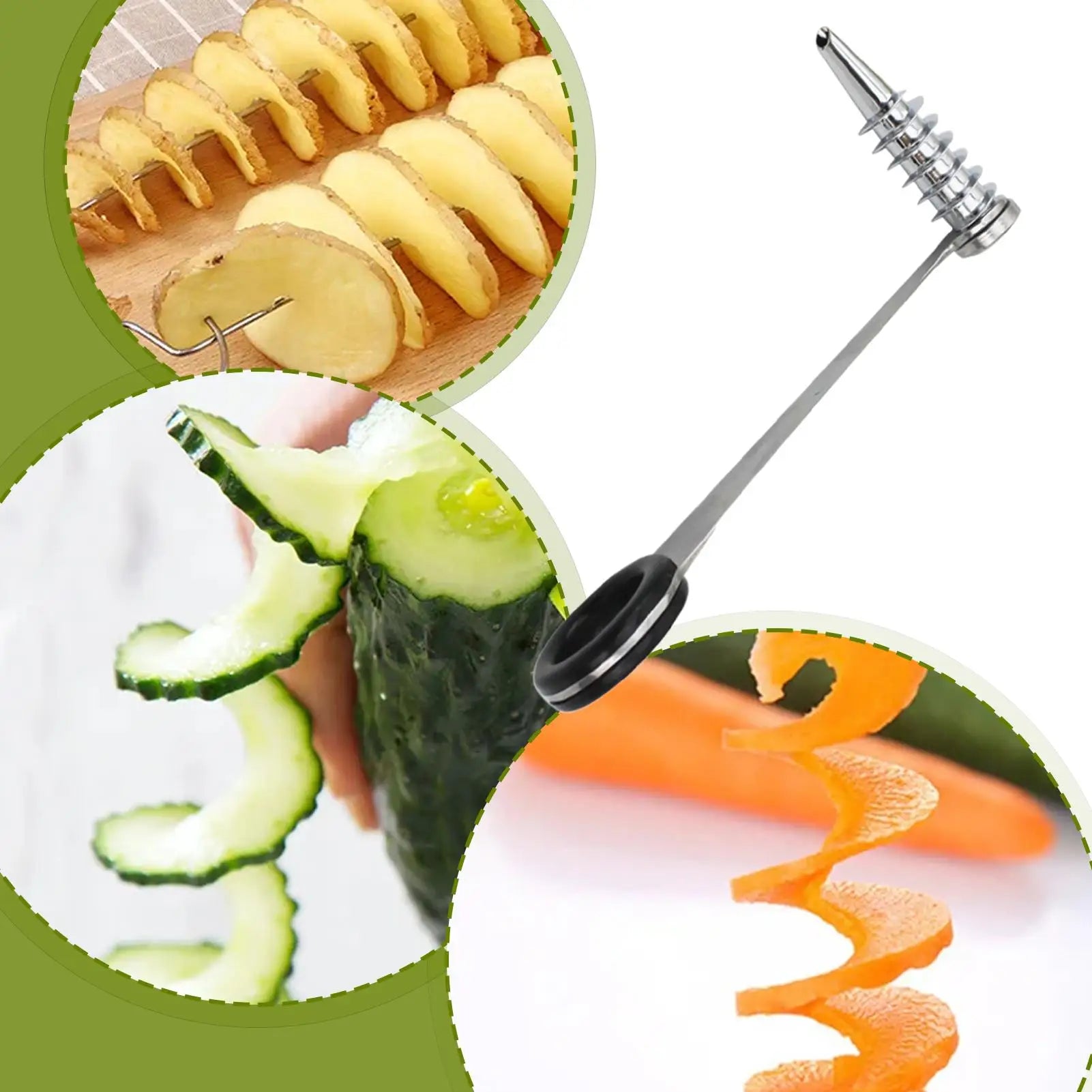 Zucchini Spiralizer Noodle Maker Stainless Steel Zucchini Cutter Slicer Lightweight Kitchen Tools for Cooking Cucumber Potato Qme