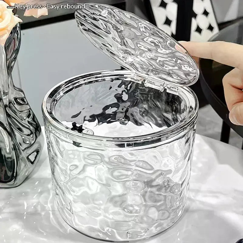 Hair Accessories Organizer Storage Box Clear Hair Tie Organizer For Headband Bows Cotton Swab Organization Bathroom Home Storage Qme