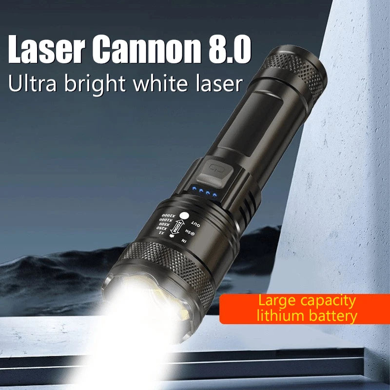 Ultra Strong Light Can Charge Mobile Phone Flashlight Outdoor Patrol Qme