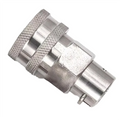 A02F-High Pressure Washer Adapter 3/8 Quick Plug Set Hose Quick Connector For Karcher Water Anti-Winding Conversion Joint Qme Silver Female