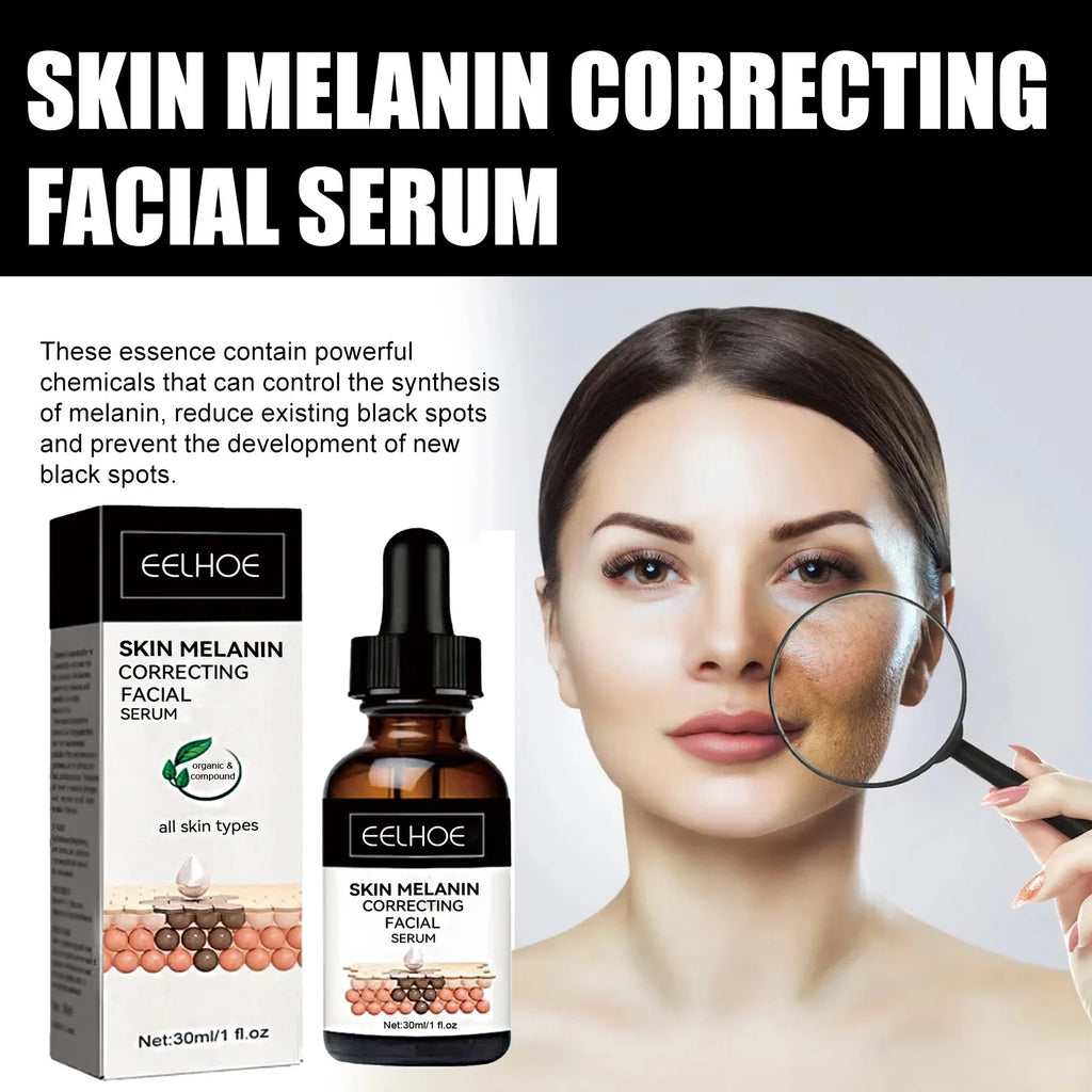 Melanin Correcting Facial Serum Fade Dark Spots Anti Freckle Lightening Pigment Blemish Niacinamide Brightening Face Serum Qme