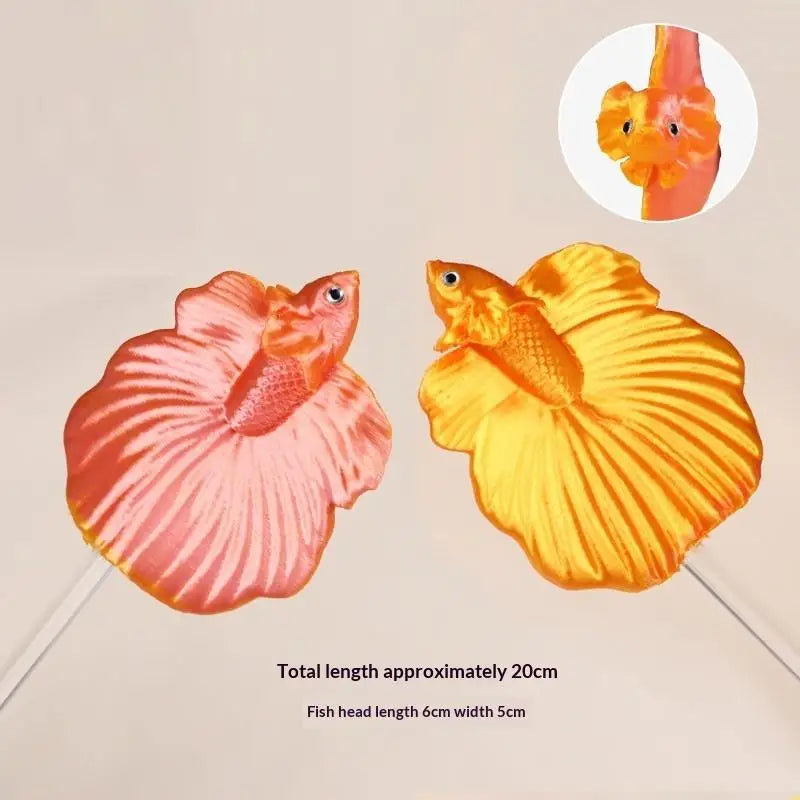 Aquarium Betta Training Wand Plastic Playing Stick Active Healthy Betta Fish Equipment Resin Decoration Fish Stick Toy Kit Qme Gold