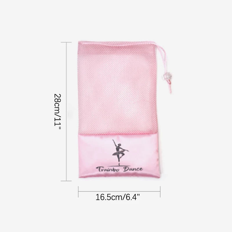 Pouches Satin Ballet Shoe Bag Dance Shoes Pouch Pink White Storage Qme