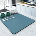 Super Antiskid Large Kitchen Absorbent Draining Mat Super Absorbent Draining Coffee Dish Drying Mat Quick Dry Bathroom Drain Pad Qme Green 30x40 cm