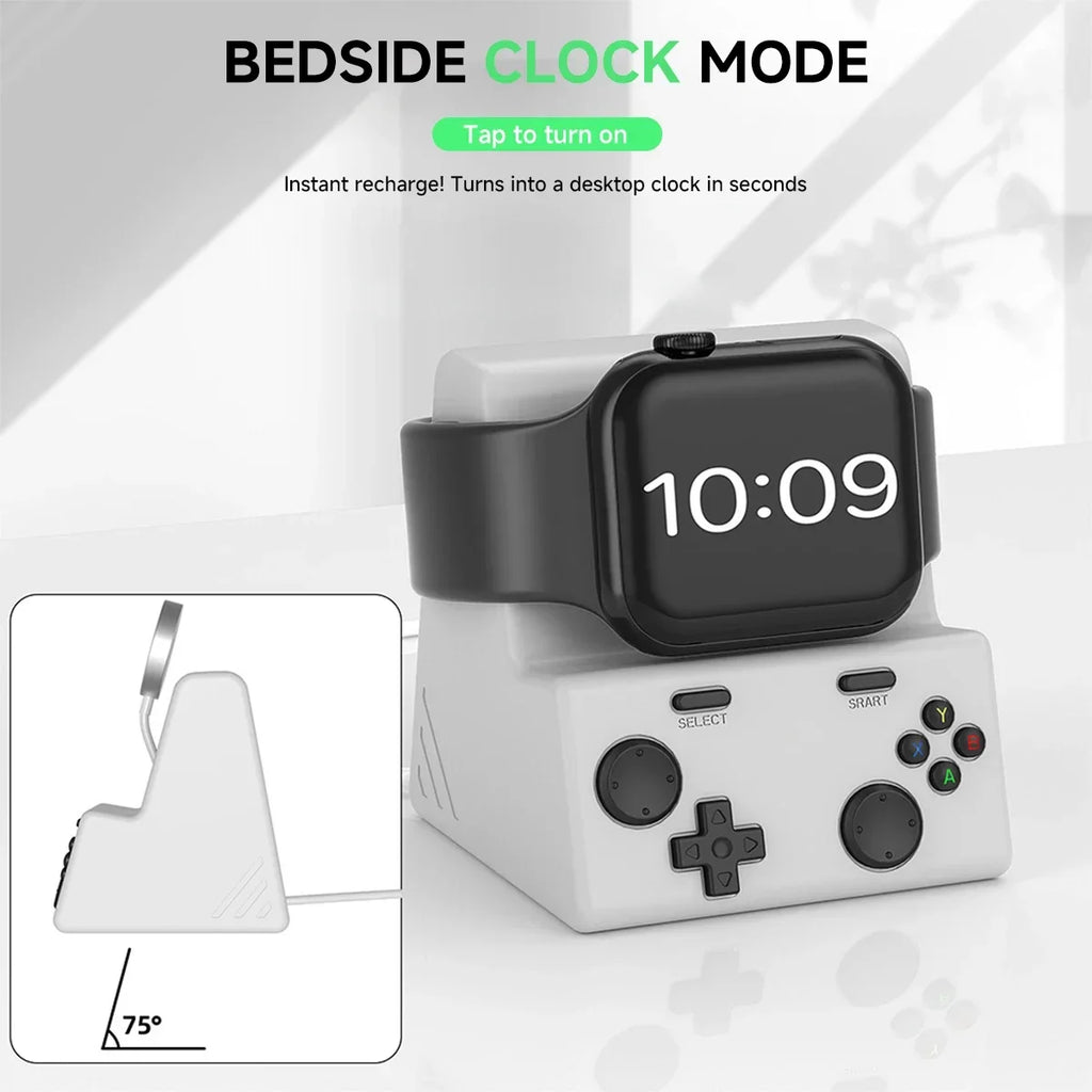 Charger Stand Silicone Dock Holder Charger Dock Station Stable Charging Dock Station for Apple Watch Series 10 9 8 7 6 5 4 3 2 1 Qme